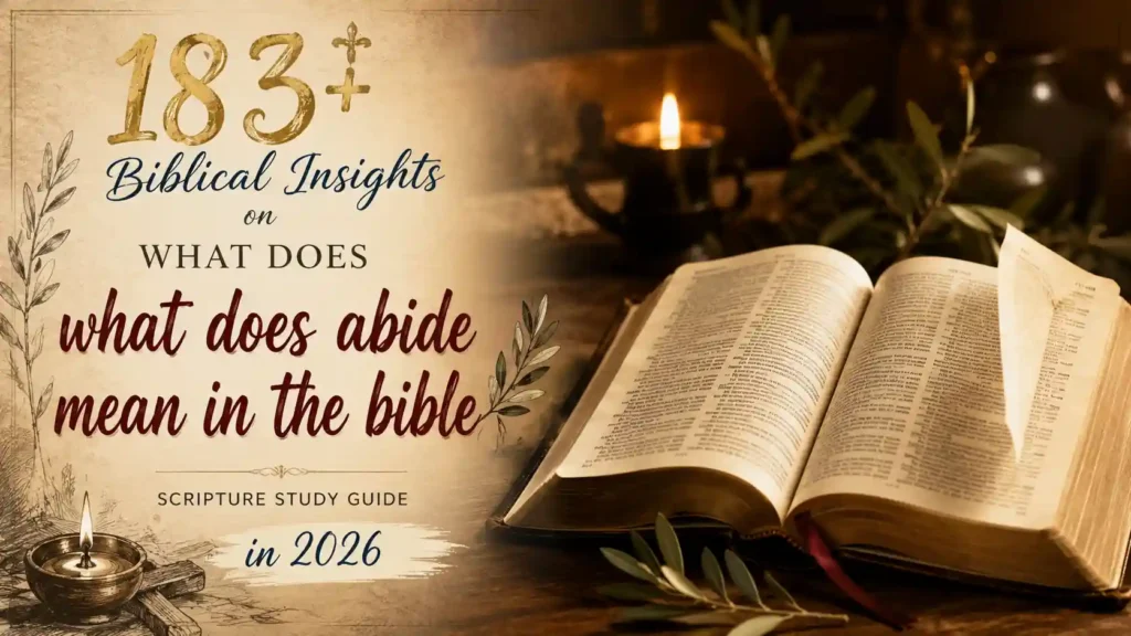 What Does Abide Mean In The Bible