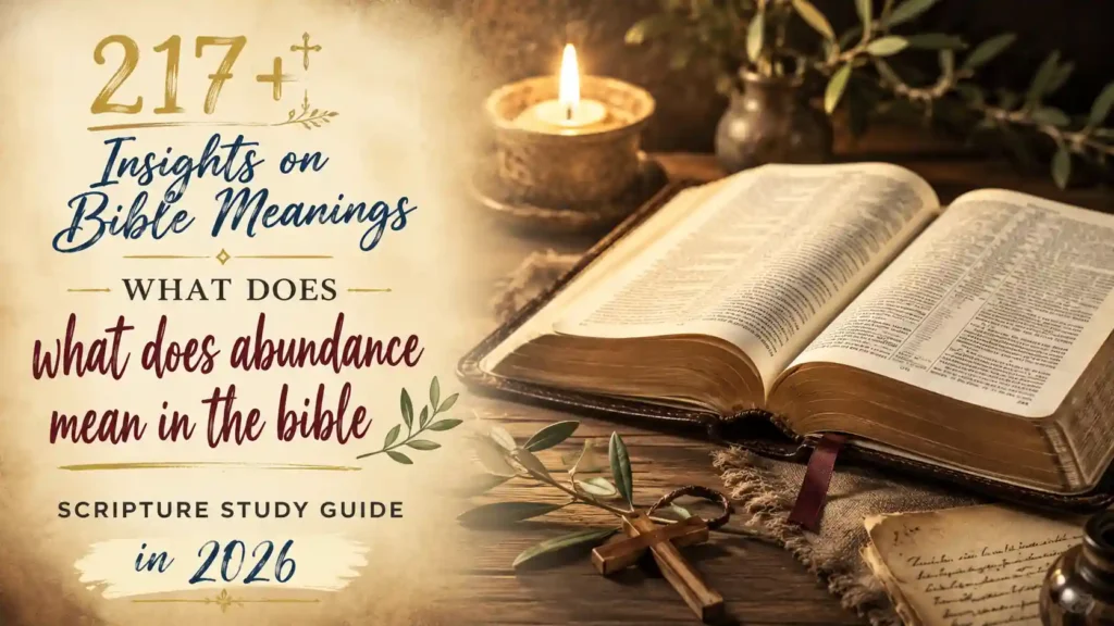 What Does Abundance Mean In The Bible