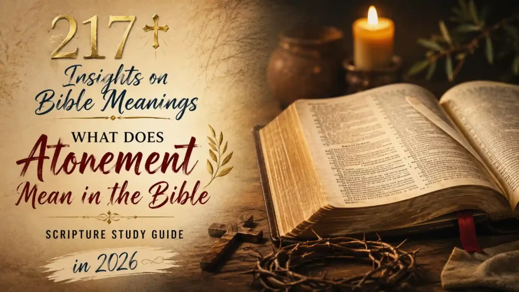What Does Atonement Mean In The Bible