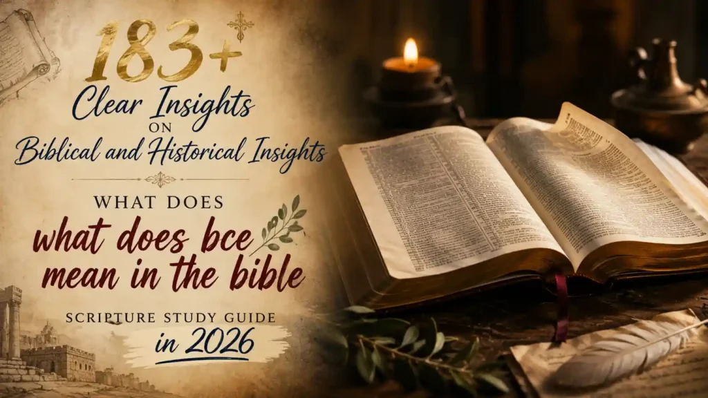 What Does Bce Mean In The Bible