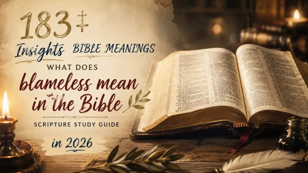 What Does Blameless Mean In The Bible