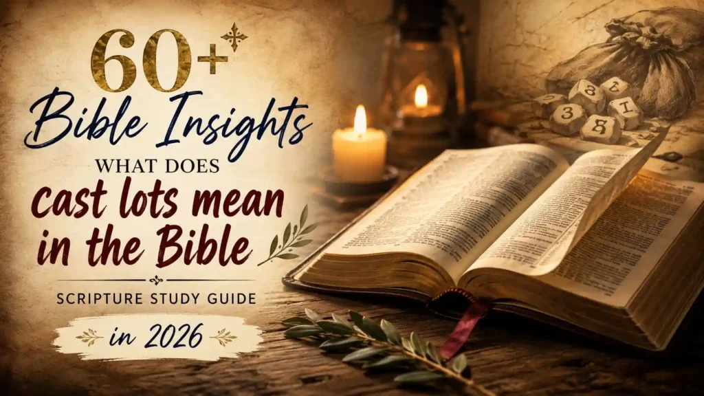 What Does Cast Lots Mean In The Bible