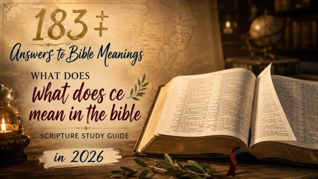 What Does Ce Mean In The Bible