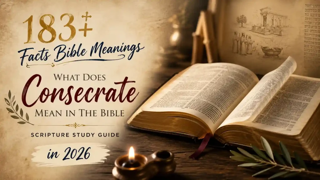 What Does Consecrate Mean In The Bible