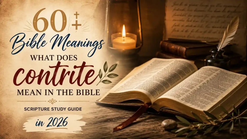 What Does Contrite Mean In The Bible