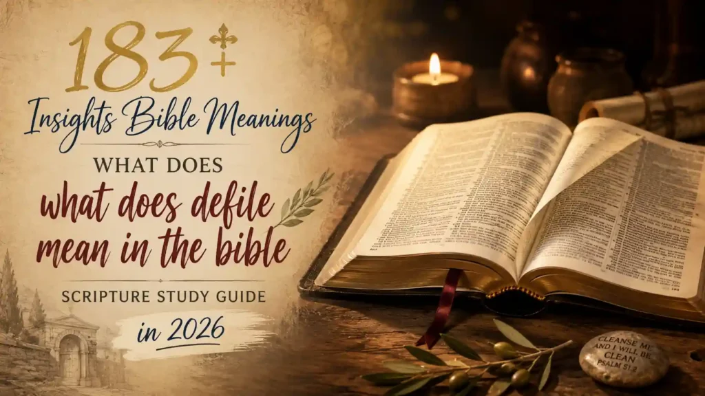 What Does Defile Mean In The Bible