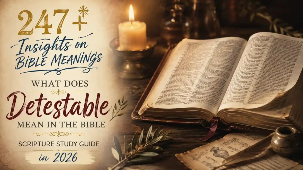 What Does Detestable Mean In The Bible