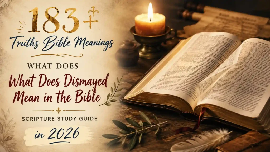 What Does Dismayed Mean In The Bible