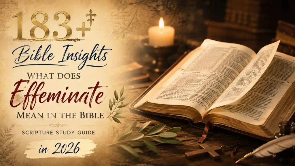 What Does Effeminate Mean In The Bible
