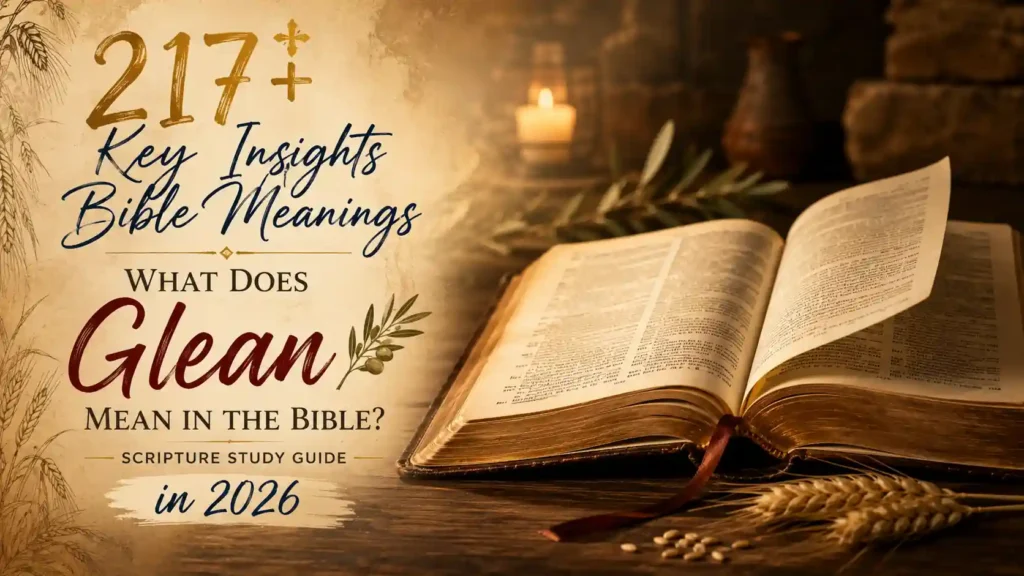 What Does Glean Mean In The Bible