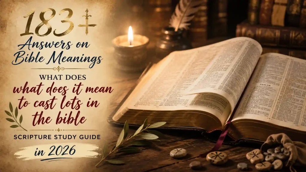 What Does It Mean To Cast Lots In The Bible