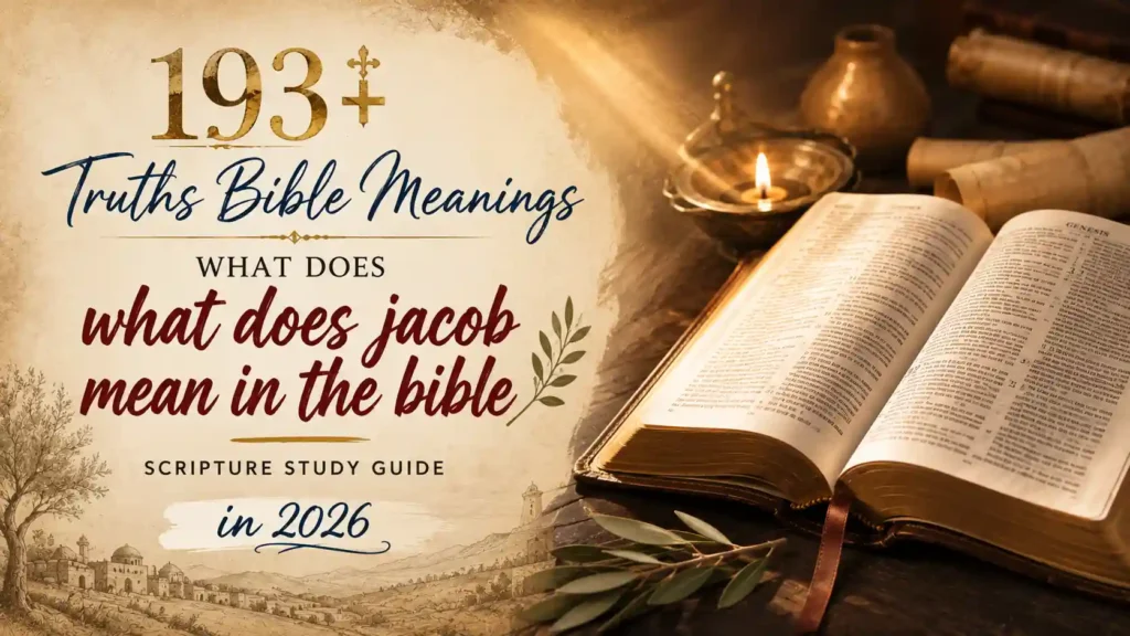 What Does Jacob Mean In The Bible