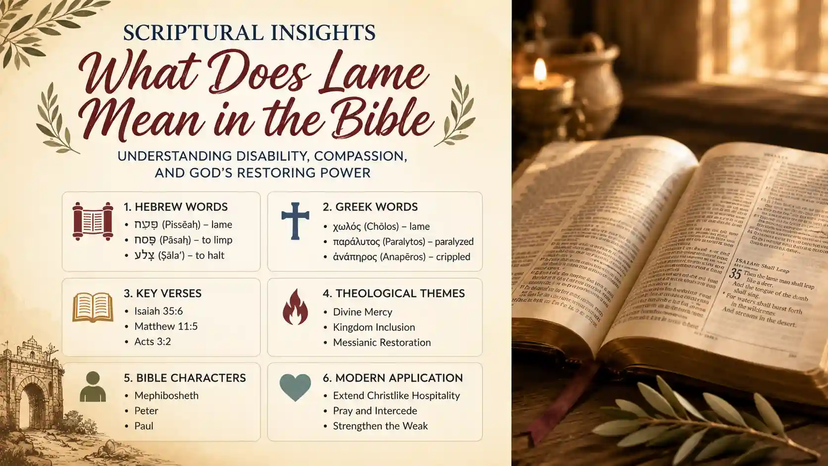 What Does Lame Mean In The Bible