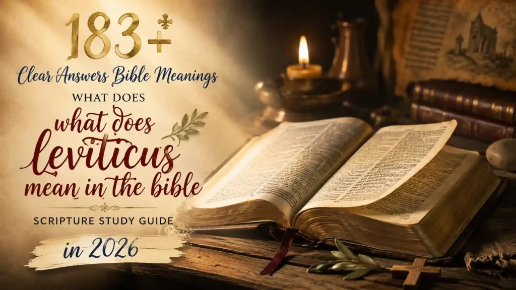 What Does Leviticus Mean In The Bible