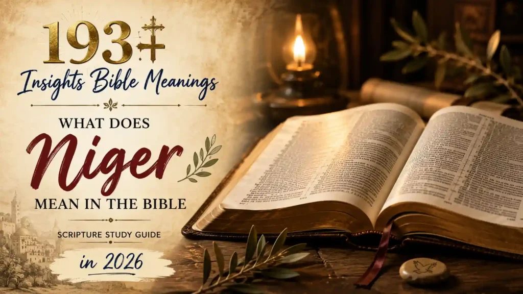What Does Niger Mean In The Bible