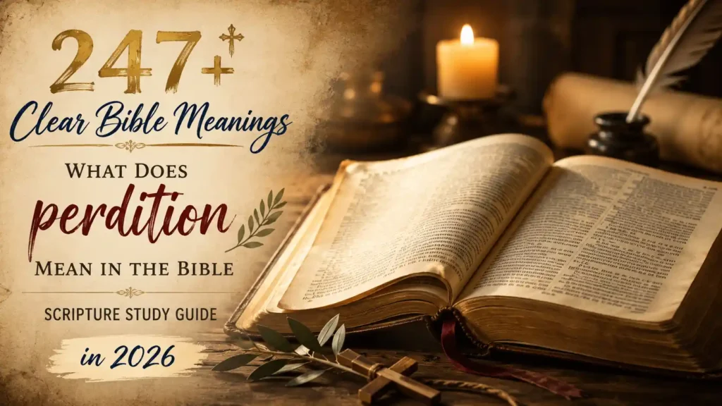 What Does Perdition Mean In The Bible