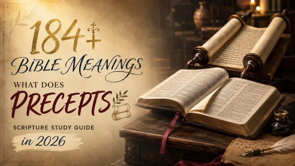 What Does Precepts Mean In The Bible