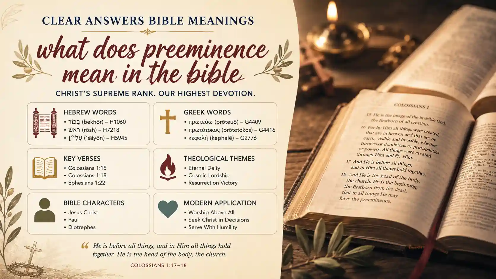 What Does Preeminence Mean In The Bible What Does Preeminence Mean In The Bible
