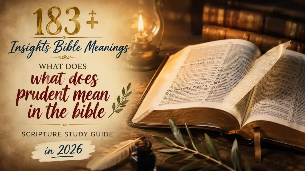 What Does Prudent Mean In The Bible