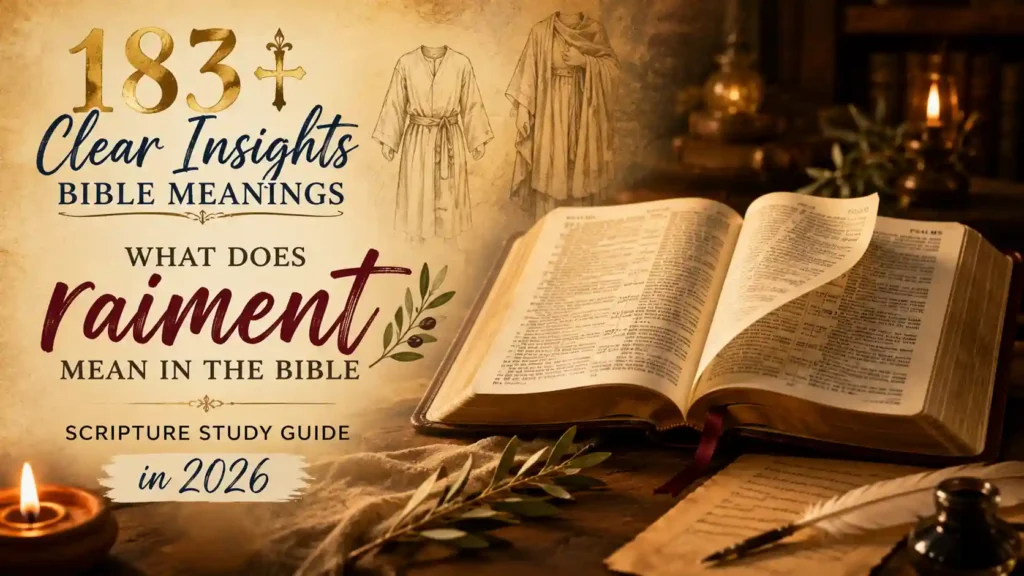 What Does Raiment Mean In The Bible