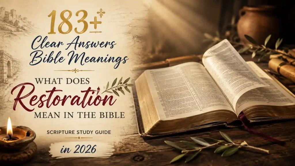 What Does Restoration Mean In The Bible