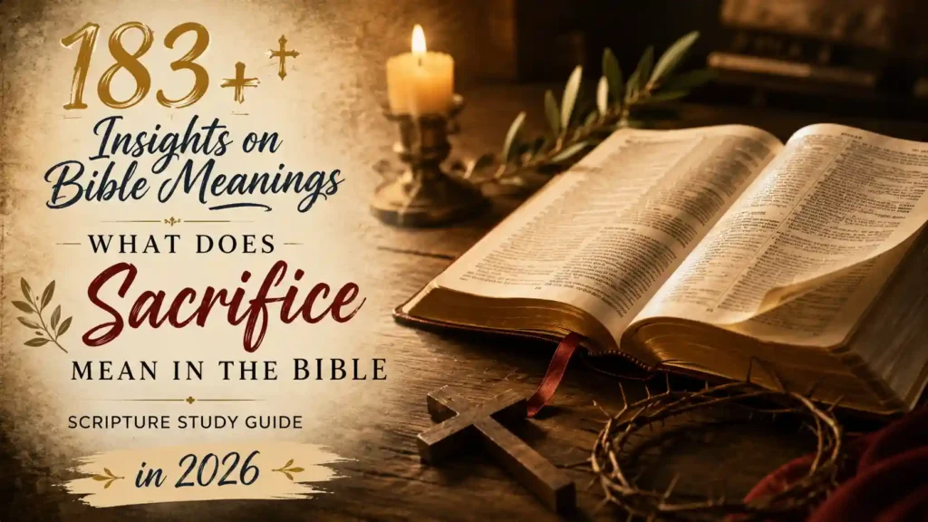 What Does Sacrifice Mean In The Bible