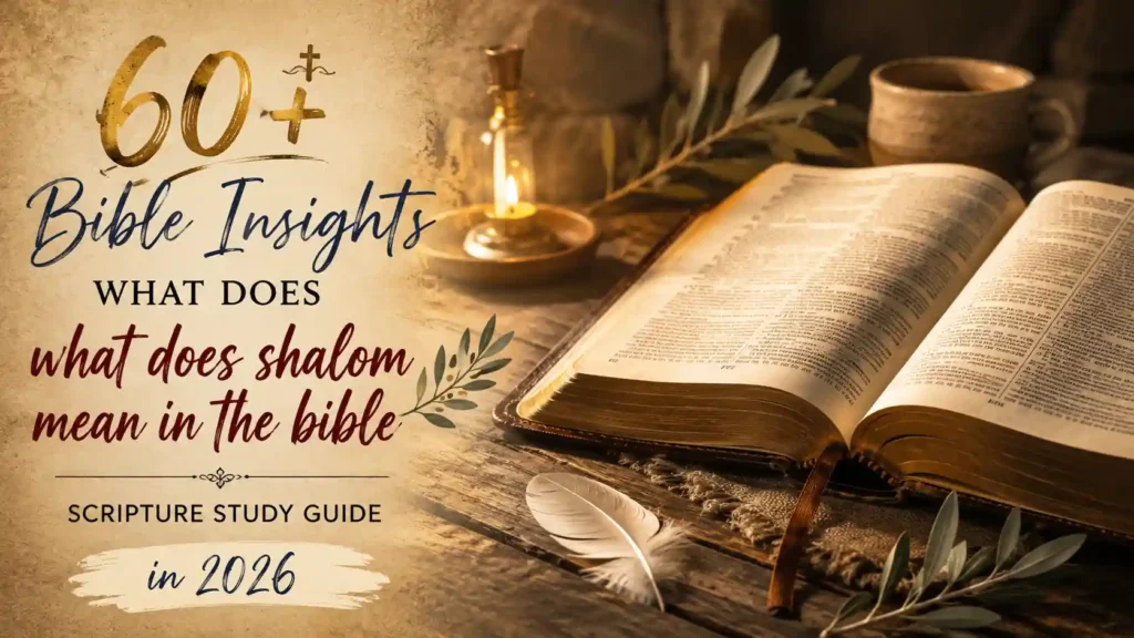 What Does Shalom Mean In The Bible