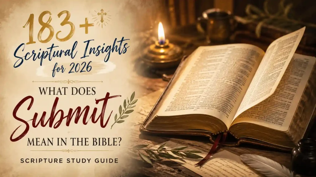 What Does Submit Mean In The Bible