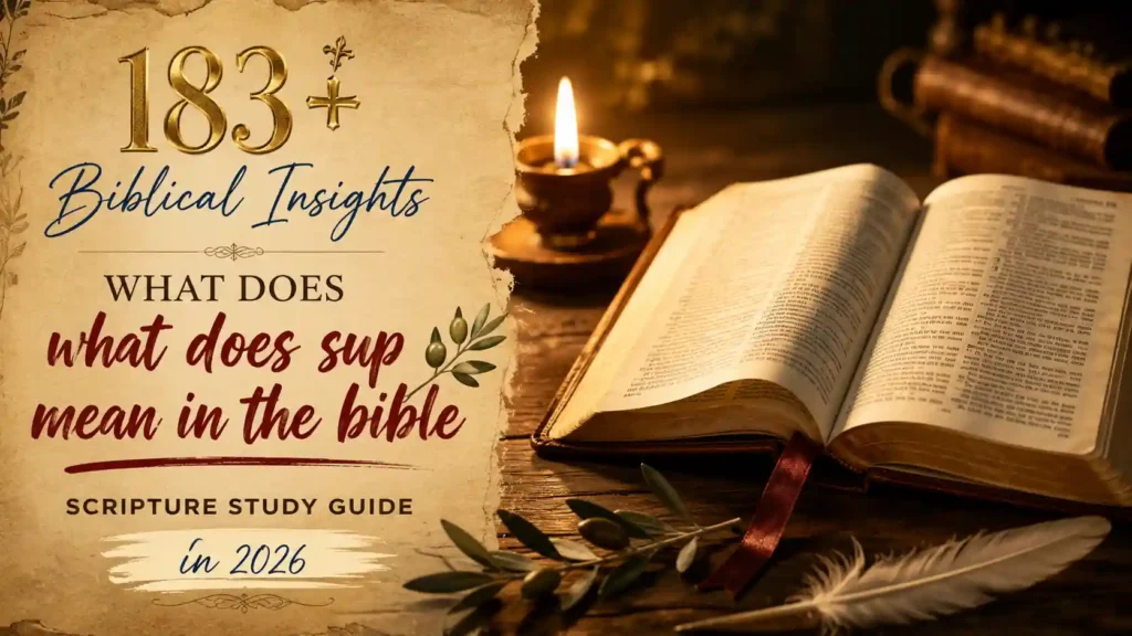 What Does Sup Mean In The Bible