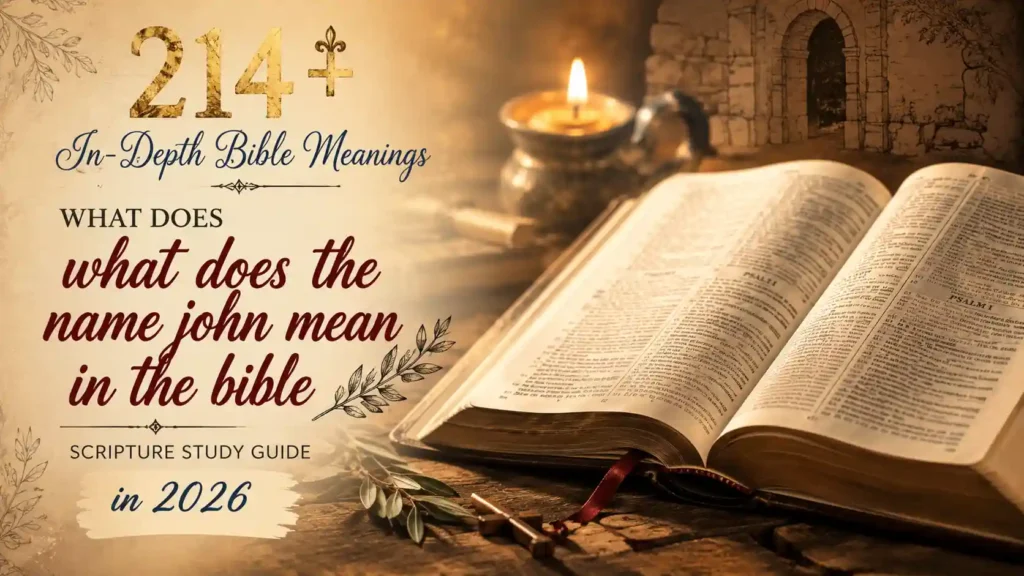 What Does The Name John Mean In The Bible