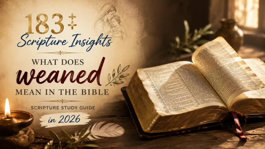 What Does Weaned Mean In The Bible