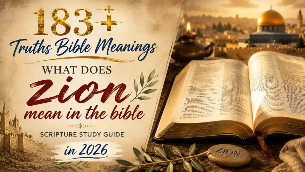 What Does Zion Mean In The Bible