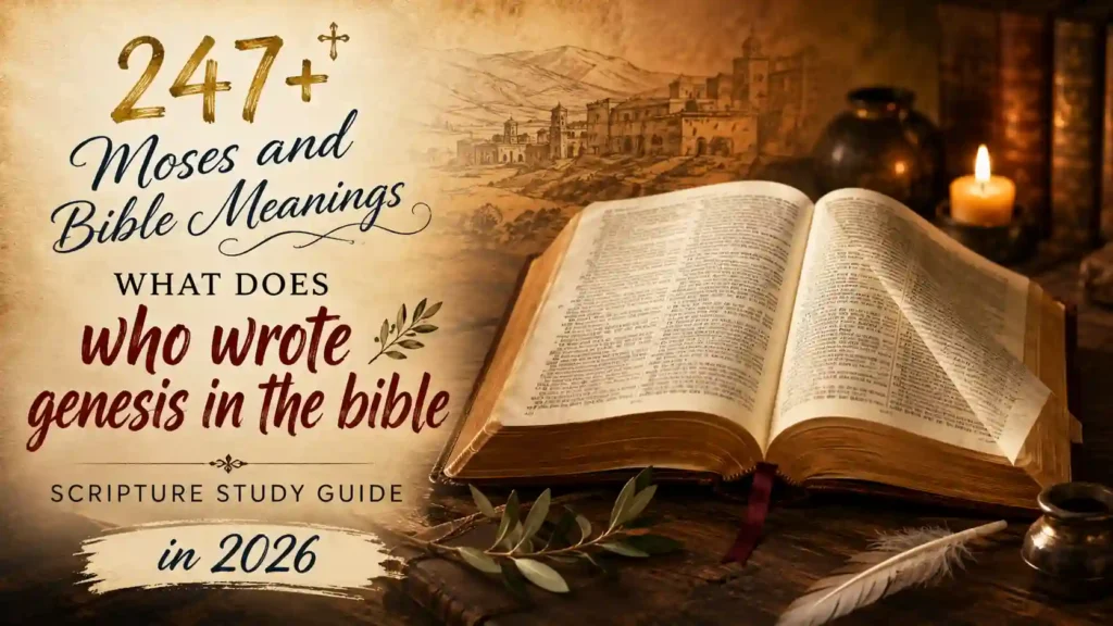 Who Wrote Genesis In The Bible