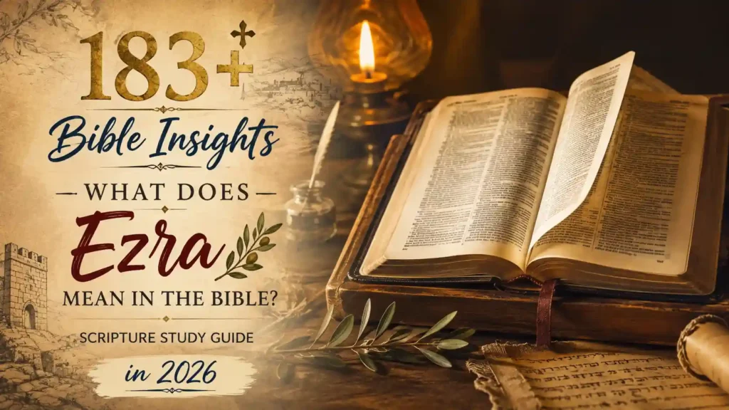 What Does Ezra Mean In The Bible