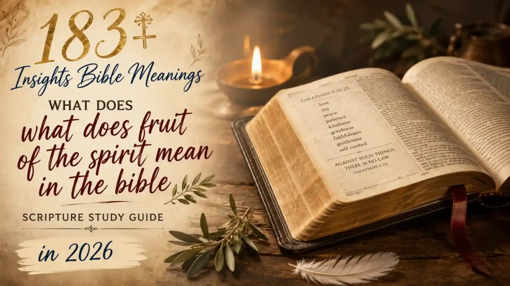 What Does Fruit Of The Spirit Mean In The Bible