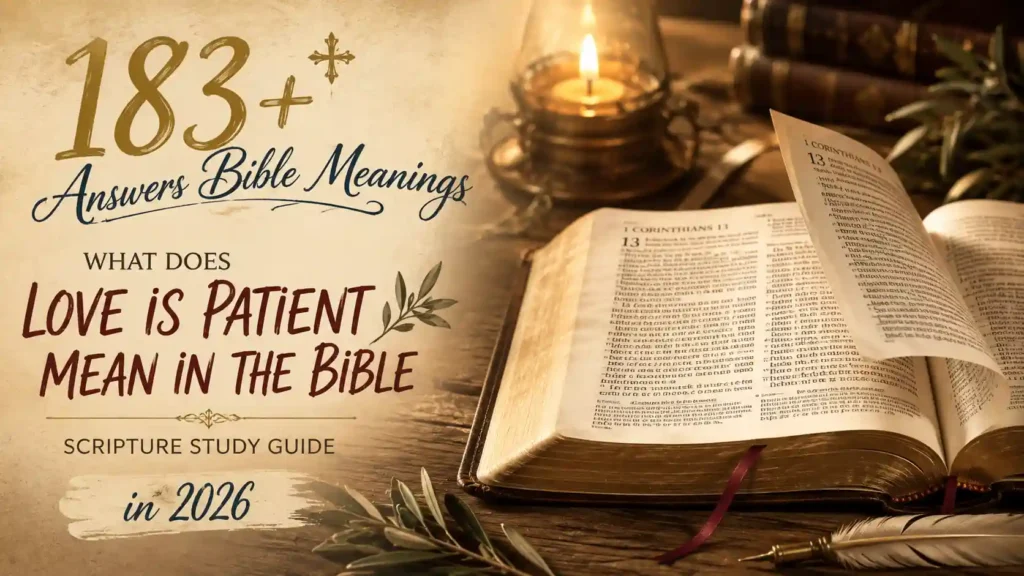 What Does Love Is Patient Mean In The Bible