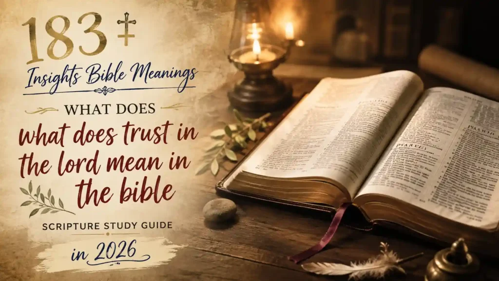 What Does Trust In The Lord Mean In The Bible