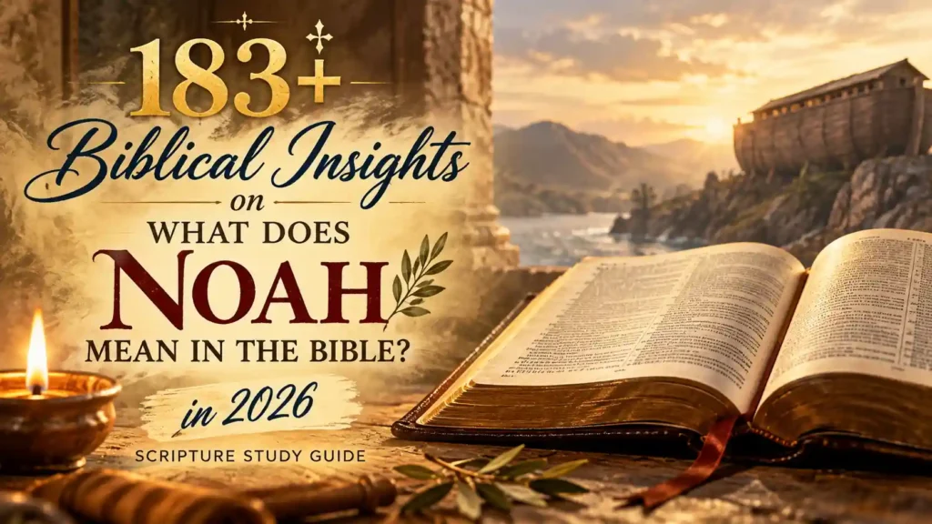What Does Noah Mean In The Bible