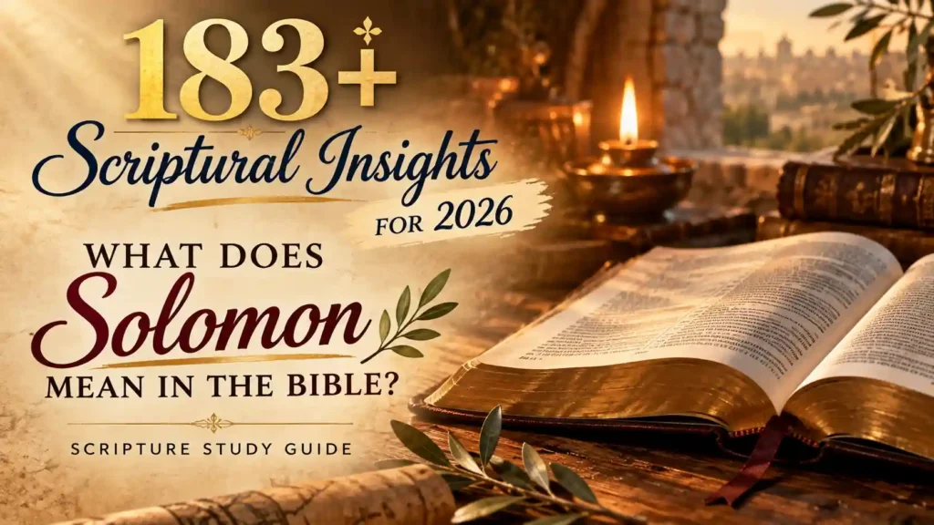 What Does Solomon Mean In The Bible