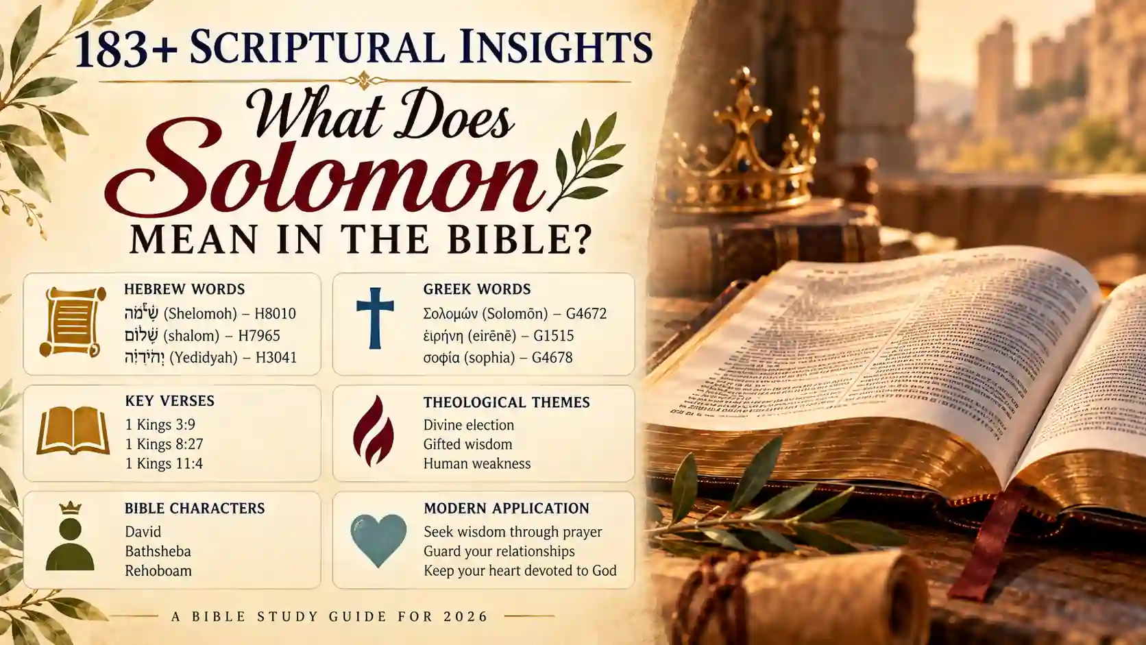 What Does Solomon Mean In The Bible What Does Solomon Mean In The Bible