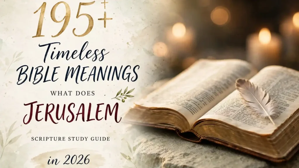 What Does Jerusalem Mean In The Bible