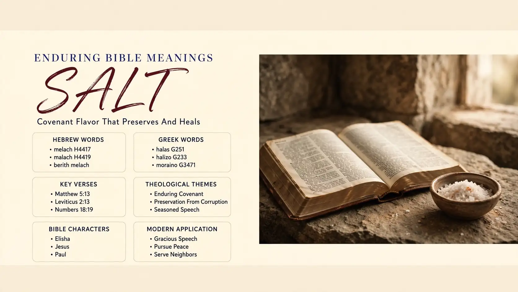 What Does Salt Mean In The Bible