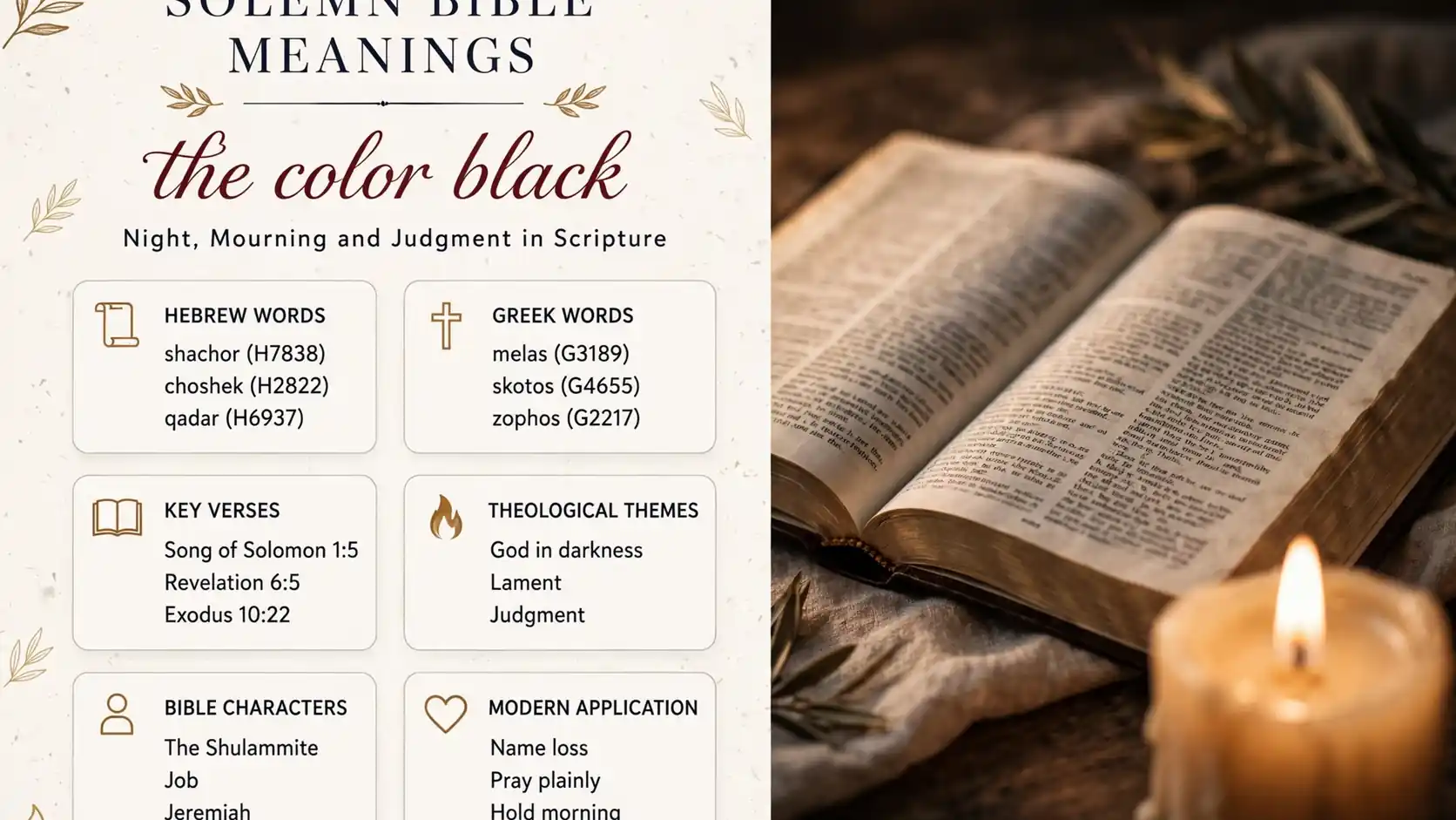 What Does The Color Black Mean In The Bible